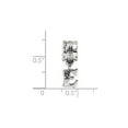 thumbnail image 4 of Letter E Dangle Charm .925 Sterling Silver Antique Finish Reflection Beads - QRS1400E, 4 of 4