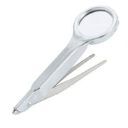 Handheld Magnifier Magnifying Glass Illuminated Magnifier 10X w Tweezer
