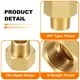 thumbnail image 3 of Adaptador de accesorio de tubería de latón Uxcell, 1/2"G hembra x 3/8"NPT macho, Niple hexagonal de tubería de 1/2" a 3/8" hembra, dorado, 3 of 6