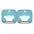 thumbnail image 7 of Daiia Bathtub with Soap Bubbles 2PCS Car Windshield Sun Shade, Foldable Sun Shield for Car Front Window, Auto Sun Blocker Visor Protector Universal for Truck SUV Pickup-Large, 7 of 7