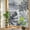 Black, Gray, White, variant on Window Privacy Film for Home Office Static Cling, Green Monstera Deliciosa Decorative Stained Glass Window Film for Small Windows/Cabinet Glass Summer Botanical Tropical Vintage 17.7 x 39.3 Inches