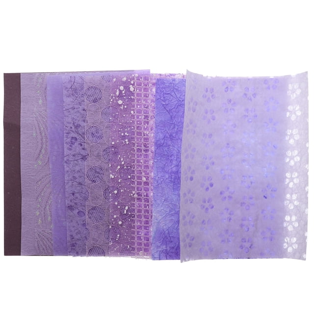 unbranded Papel Papel Scrapbook Violeta Con Estilo Vintage Ideal Para Tarjetería Y Journaling