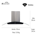 thumbnail image 4 of Campana de Cocina Ecocinare 90cm de pared Acero Inoxidable y Vidrio Templado, 4 of 4