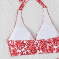 thumbnail image 7 of QUNYINEY 2 Piece Womens Bikini Set Floral Halter Push Up High Waisted Bathing Suits Triangle V Neck Swimsuit Sets, 7 of 7