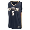 thumbnail image 2 of Men's Fanatics Dejounte Murray Navy New Orleans Pelicans Fast Break Replica Player Jersey - Icon Edition, 2 of 3