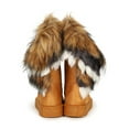 thumbnail image 4 of Women Asymmetrical Fur Round Toe Flat Winter Boots 19500, 4 of 6