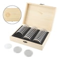 thumbnail image 1 of MYG for Wooden Coin Storage Box with Adjustable Compartments - 30 Slots Commemorative Coin Collection Case for Various Sizes 18-46mm Diameter Coins, 1 of 8