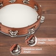 thumbnail image 3 of Pandereta Wirmevi, percusión manual de madera, 25 cm, con bolsa, 3 of 7