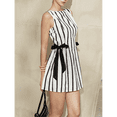 thumbnail image 4 of Robe d'Été Hawaïenne Ample Décontractée pour Femmes Nœud Rayé Blanc TG, 4 of 9
