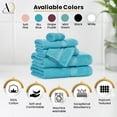 thumbnail image 3 of Ample Decor Sky Blue Wash Cloth Set of 5 100% Cotton - Quick Dry, Highly Absorbent, Popcorn Textured - Mulaayam Collection - 12 X 12 Inch, 3 of 5