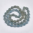 thumbnail image 2 of Electroplate Glass Beads Strands Leaf Medium Aquamarine 12x10.5x4.5mm Hole: 0.8mm about 54pcs/strand 25.5 inch, 2 of 2
