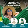 thumbnail image 4 of Bliss Hammocks 60"W Double Hammock with Rope Loops & Tree Straps, 265 lb, Green, 4 of 10