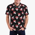 thumbnail image 5 of Yiaed Cartoon MushroomPrint Men's Short Sleeve Polo Shirt,Golf Polo for Men Three-Button Golf Shirt Athletic Casual Collared T-Shirt- 4X-Large, 5 of 7