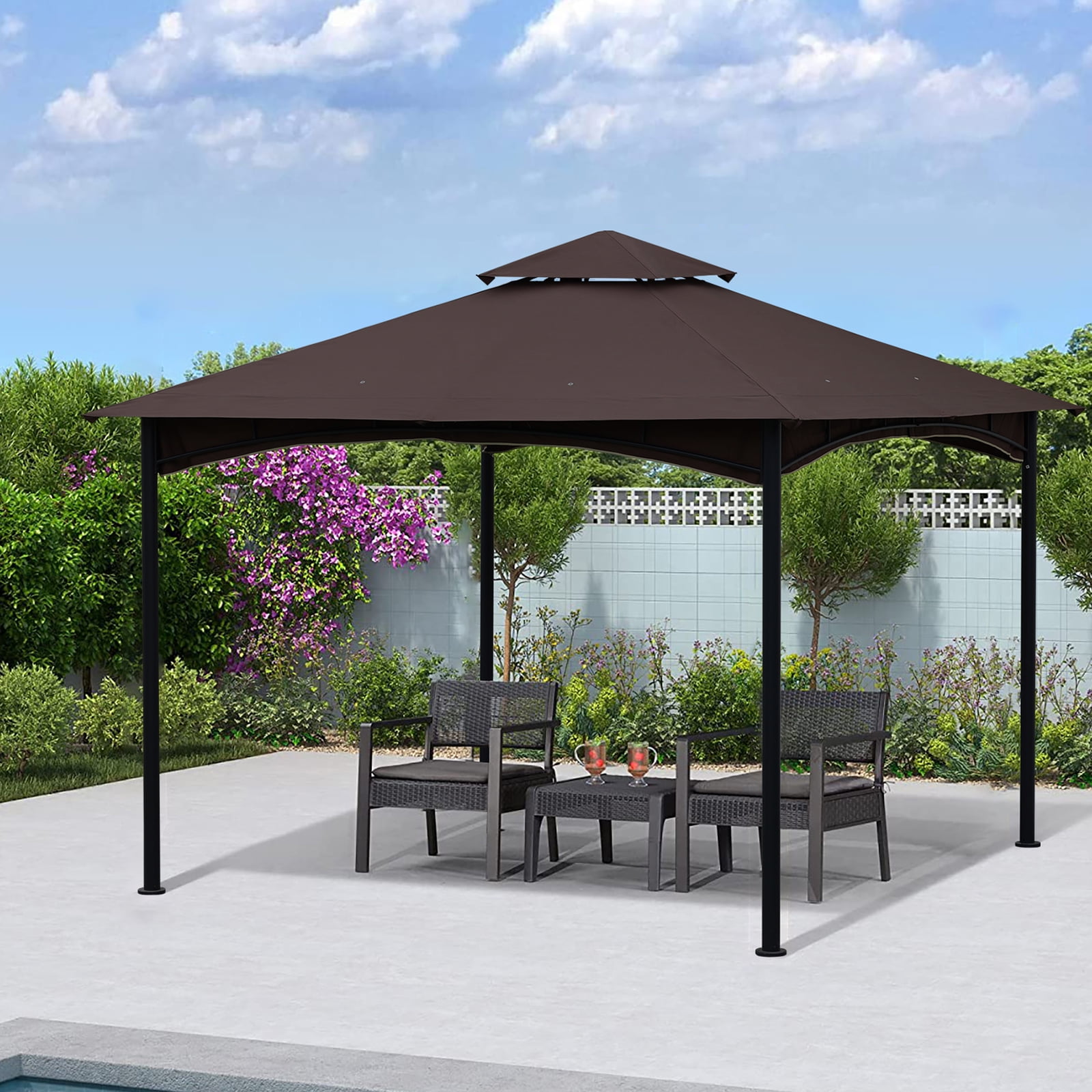 SYNGAR 11' x 11' Patio Gazebo, Outdoor Gazebo for Shade, Gazebo Canopy