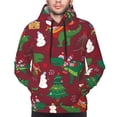 thumbnail image 4 of Bingfone Dinosaur Christmas Happy New Year Men'S Drawstring Hoodie Long Sleeve Pocket Sweatshirts-Xx-Large, 4 of 9