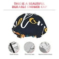 thumbnail image 3 of Kdxio Sunflower Welcome A Print Shower Cap for Women,Elastic and Reusable,Double Waterproof Layers Bathing Hat, 3 of 6