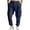 A-Navy858, variant on Multi Pocket Cargo Pants For Men Drawstring Cuffed Ankle Urban Street Slacks