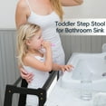 thumbnail image 4 of Toddler Learning Tower, Kitchen Toddler Step Stool Standing Tower with Whiteboard 2 in 1 Convertible Table and Chair, Removable Safety Rail, Widened Platforms for Kitchen Counter Bathroom Sink, 4 of 8