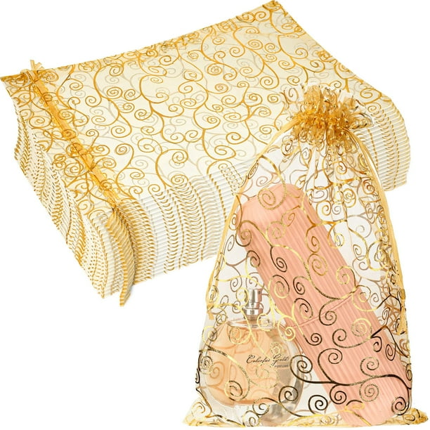 Bolsas de regalo de organza Kigeli, 100 unidades, 20 x 30 cm, para bodas