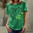 thumbnail image 4 of BLVB St Patricks Day Shirts Womens Crew Neck Short Sleeve Summer T Shirt Shamrock Tee Tops St Patricks Gifts, 4 of 4