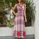 thumbnail image 2 of Geometric Grid Vestido Sin Mangas Vestidos Para Mujer, Vestido Suelto De Verano 2025, 2 of 5