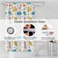thumbnail image 6 of Baby Dinosaur Shower Curtains Colorful Dino Print Design Wild Animals for Neutral Child Bathroom Decor Waterproof Polyester Fabric 72x84 Inch Shower Curtains Sets with Hooks, 6 of 6