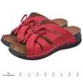 thumbnail image 2 of Zapatillas ahuecadas para mujer antideslizantes cómodas para viajes al aire libre (40) rojo, 2 of 7
