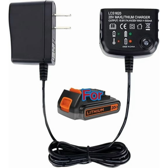 20V Charger LCS1620B LCS1620 For BLACK and DECKER 12V 20V Max Lithium Battery