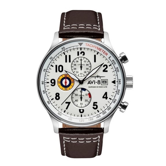 AVI-8 Hawker Hurricane Classic Chronograph Classic White Dial Quartz AV-4011-01 Men's Watch