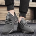 thumbnail image 5 of Mens Shoes Casual Sneakers Low Top Walking Shoes Breathable Mesh Sport Shoes Black Size 6.5, 5 of 9