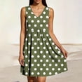 thumbnail image 5 of VBVC Women's Floral Sleeveless Tank Dress,V-Neck Empire Waist Swing Dress For Women,Ladies Casual Loose Fit Summer Dress with Pockets,Multicolor,S-2XL, 5 of 8
