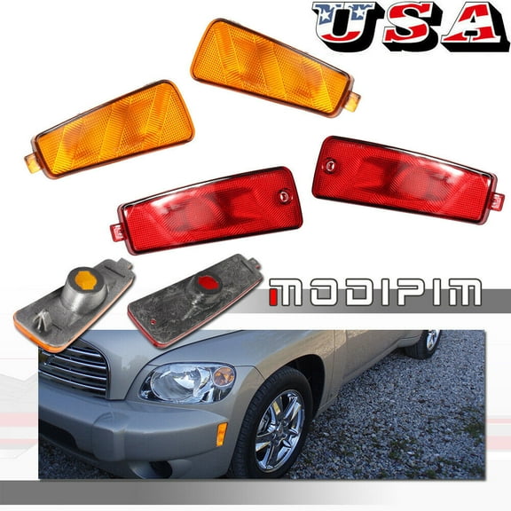 Pieces Amber Red Front and Rear Marker Light Housing for for Chevrolet HHR 2006 - 2011-