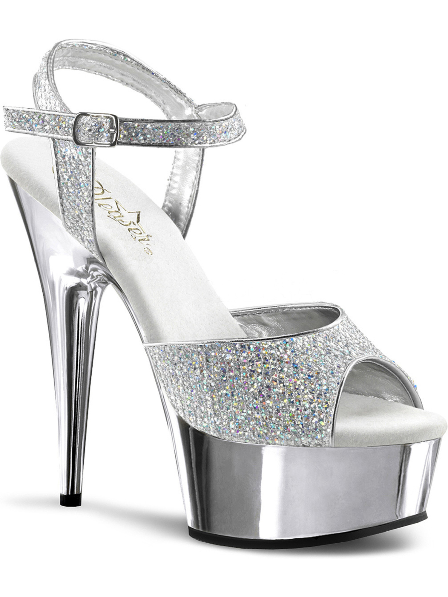 Silver evening heels Clearance
