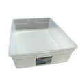 Sterilite 28 Quart Clear Bin Storage Box Tote Container w/ White Lid