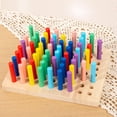 thumbnail image 6 of syligr Color Sorting Toy for Toddlers Ages 2-4 Wooden Educational Toy Sensory Training Pegs with Board Fine Motor Skills Rainbow Cylinders Matching Game Gift, 6 of 9