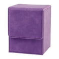 thumbnail image 2 of Caja de baraja de cartas coleccionables, tarjetero de cuero PU, contenedor de tarjetas coleccionables para 200 tarjetas, caja de almacenamiento de Púrpura, 2 of 8