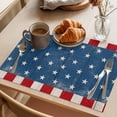 thumbnail image 3 of 4th of Placemats Set of 1, July Patriotic American Flag Retro Non-Slip Place Mats Washable Table Mats for Kitchen Dining Table Decorations Indoor/Outdoor, 3 of 9