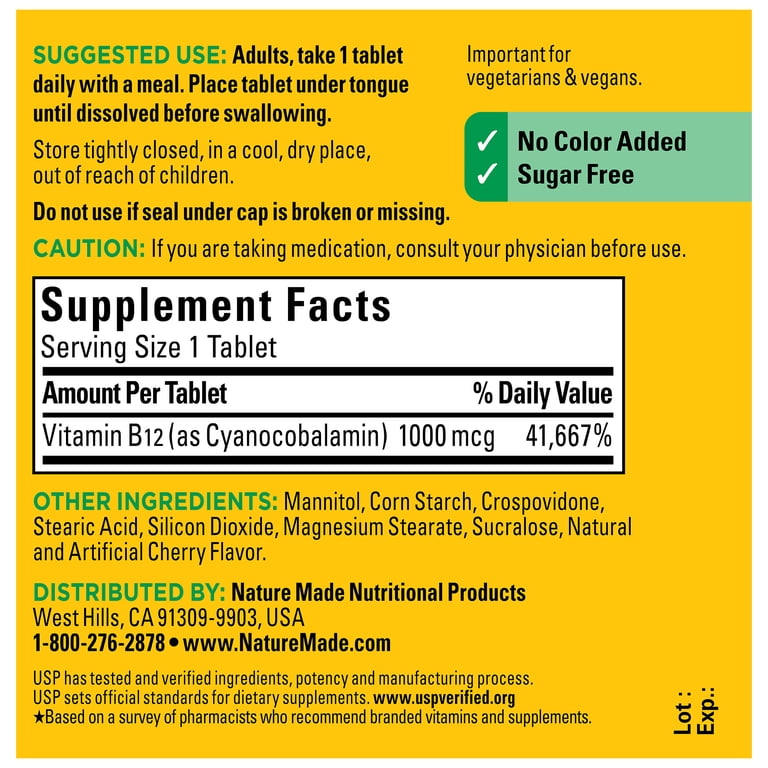 Vitamin B12 1000 mcg Sublingual Fast Dissolve Tablets photo 2