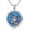 St. Michael, variant on 925 Sterling Silver Multi-Saint Catholic Medal Pendant Necklace with Blue Opal - St. Michael, Christopher, Jude, Joseph, Francis, Raphael, Virgin Mary - Religious Jewelry Gift for Men & Women