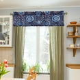 thumbnail image 3 of Yayeee Kitchen Valance Rod Pocket 54" x 18" Living Room Window Curtain, Blue Fireworks Pattern, 3 of 6