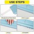 thumbnail image 5 of 6-Hole Desktop Puncher,6 Sheets Capacity, a5 Ring Binder Hole Punch with 360 colour index strips Adjustable Spacing for A5 A6 A7 Organiser Ring Binder, 5 of 5