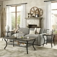 thumbnail image 4 of VECELO 3-Piece Occasional Coffee Table Set, Vintage Set of 3 Living Room Set with Coffee Table + 2 End Table, Oak Gray, 4 of 11