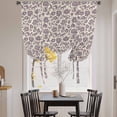 thumbnail image 3 of Purple Floral Balloon Curtains for Windows, Bedroom Curtains 54 Inch Length, Spring Plants Flowers Vintage Rustic Tie Up Curtains Panels Thermal Insulated Bathroom Curtains Window 42"x54", 3 of 8