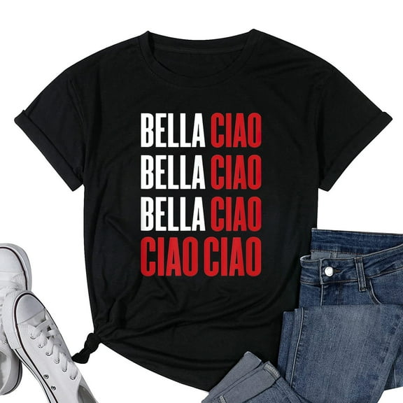 Womens Bella Ciao T-Shirt Black Small