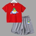 thumbnail image 3 of Conjuntos deportivos de verano para niños, camisetas de manga corta y pantalones de lucha de anime, conjuntos para niños y niñas de 3 a 13 años, 3 of 5