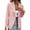 Pink, variant on Dyfzdhu Blazer Jackets for Women Business Casual Fall Winter Long Sleeve Solid Color One Button Suit Black