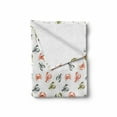 thumbnail image 2 of Lobster Soft Flannel Fleece Blanket, Watercolor Effect Crustacean Pattern with Cancer and Lobster Shapes, Cozy Plush for Indoor and Outdoor Use, 70" x 90", Vermilion Khaki and Grey, by Ambesonne, 2 of 6