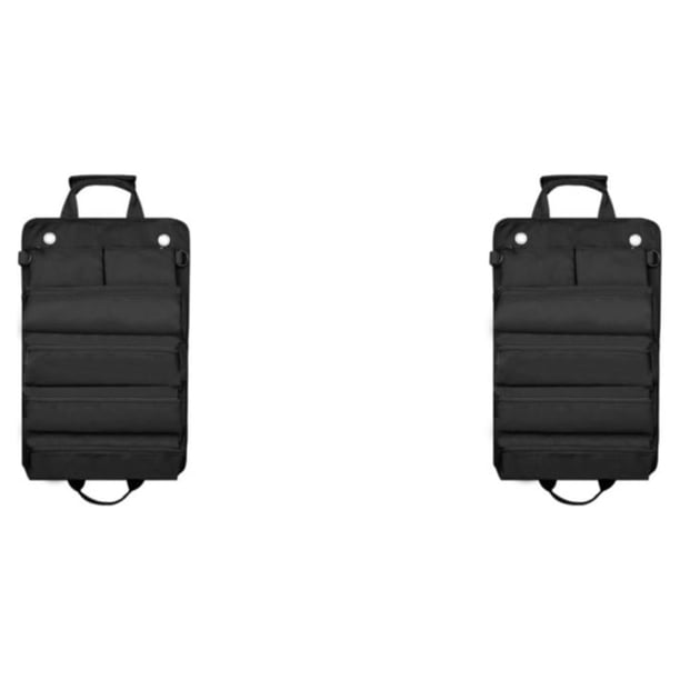 Speravity Organizador de bolsa de herramientas impermeable portátil de tela - Organizador de herramientas organizado multibolsillo duradero negro 2piezas