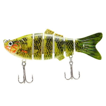 FlyFlise 10cm/20g Lifelike 6 Jointed Sections Swimbait Fishing Lure Crankbait Hard Bait Fish Hook Fishing Tackle