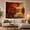 Red Autumn Tree, variant on Autumn Forest Footbridge and Stream Tapestry Wall Hanging